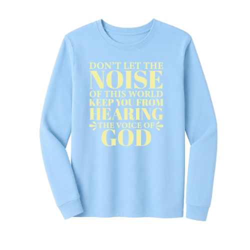 Unisex Jersey Long Sleeve Tee - Voiced Of God (Sky Blue)