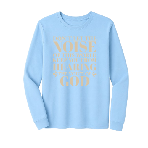 Unisex Jersey Long Sleeve Tee - Voiced Of God (Sky Blue)