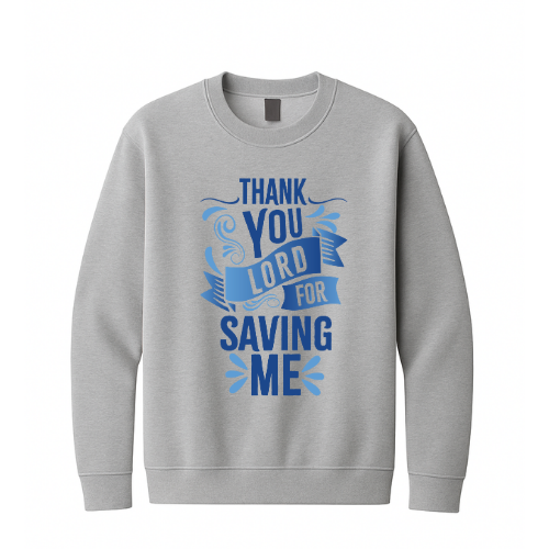 Crewneck Sweatshirt - Thank You Lord (Grey)