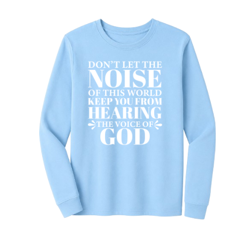 Unisex Jersey Long Sleeve Tee - Voiced Of God (Sky Blue)