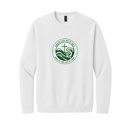 Crewneck Sweatshirt - Walk By Faith (White)