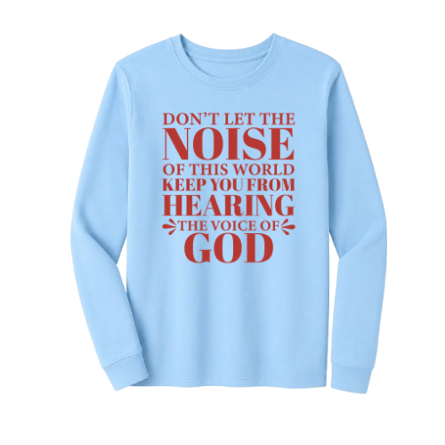 Unisex Jersey Long Sleeve Tee - Voiced Of God (Sky Blue)