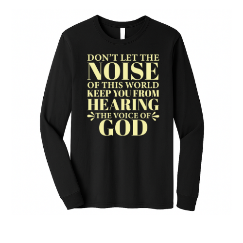 Unisex Jersey Long Sleeve Tee - Voiced Of God (Black)