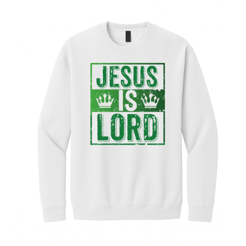 Crewneck Sweatshirt - Jesus is Lord (White)
