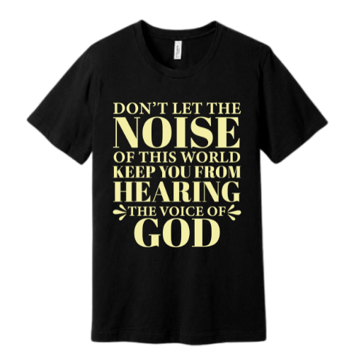 Unisex Jersey Short Sleeve Tee. Voice Of God (Black)
