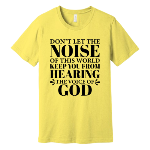 Unisex Jersey Short Sleeve Tee. Voice Of God  (Yellow)