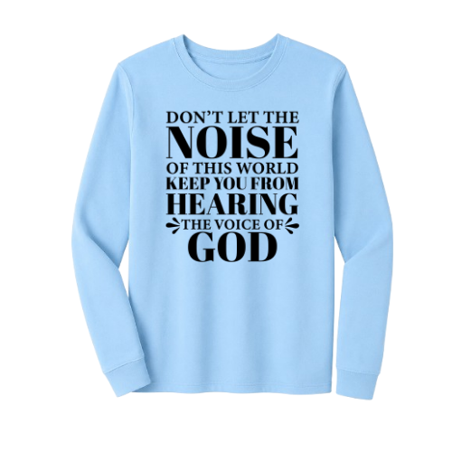 Unisex Jersey Long Sleeve Tee - Voiced Of God (Sky Blue)