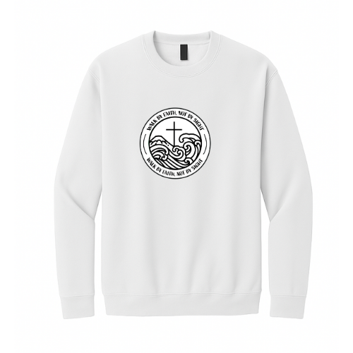 Crewneck Sweatshirt - Walk By Faith (White)