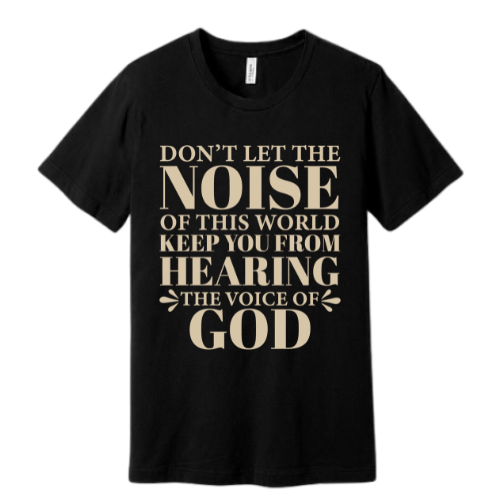 Unisex Jersey Short Sleeve Tee. Voice Of God (Black)