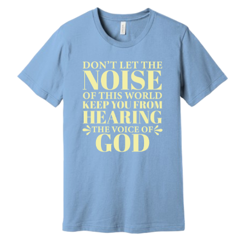 Unisex Jersey Short Sleeve Tee. Voice Of the God (Sky Blue)