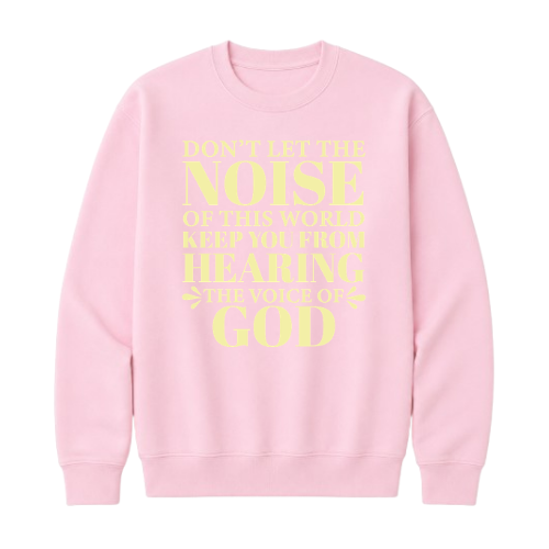 Crewneck Sweatshirt - Voice of God (Pink)
