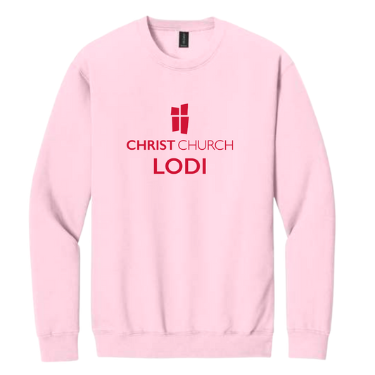 Crewneck Sweatshirt - Christ Church Lodi (Pink)