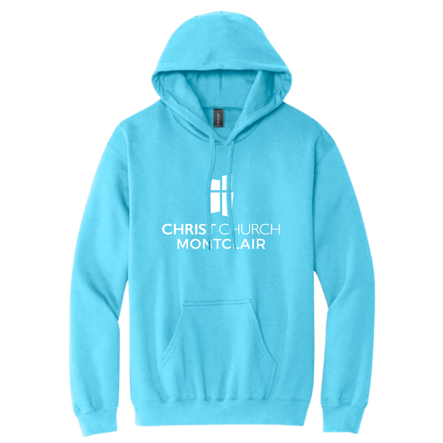Hooded Sweatshirt - Christ Church Logo Montclair (Sky blue)