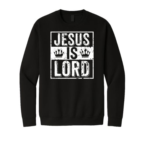 Crewneck Sweatshirt - Jesus is Lord (Black)