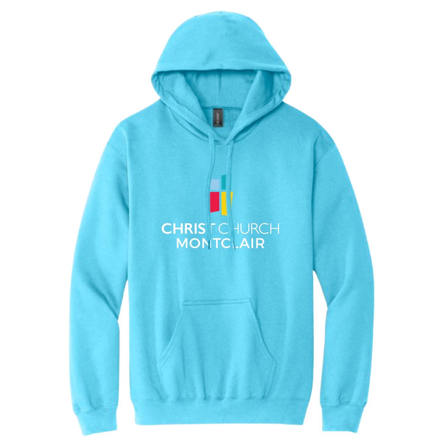 Hooded Sweatshirt - Christ Church Logo Montclair (Sky blue)