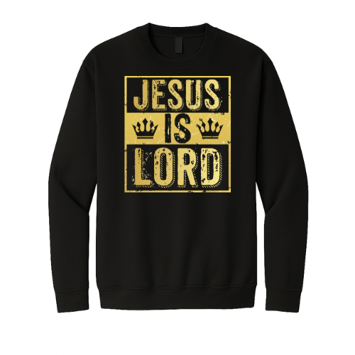 Crewneck Sweatshirt - Jesus is Lord (Black)