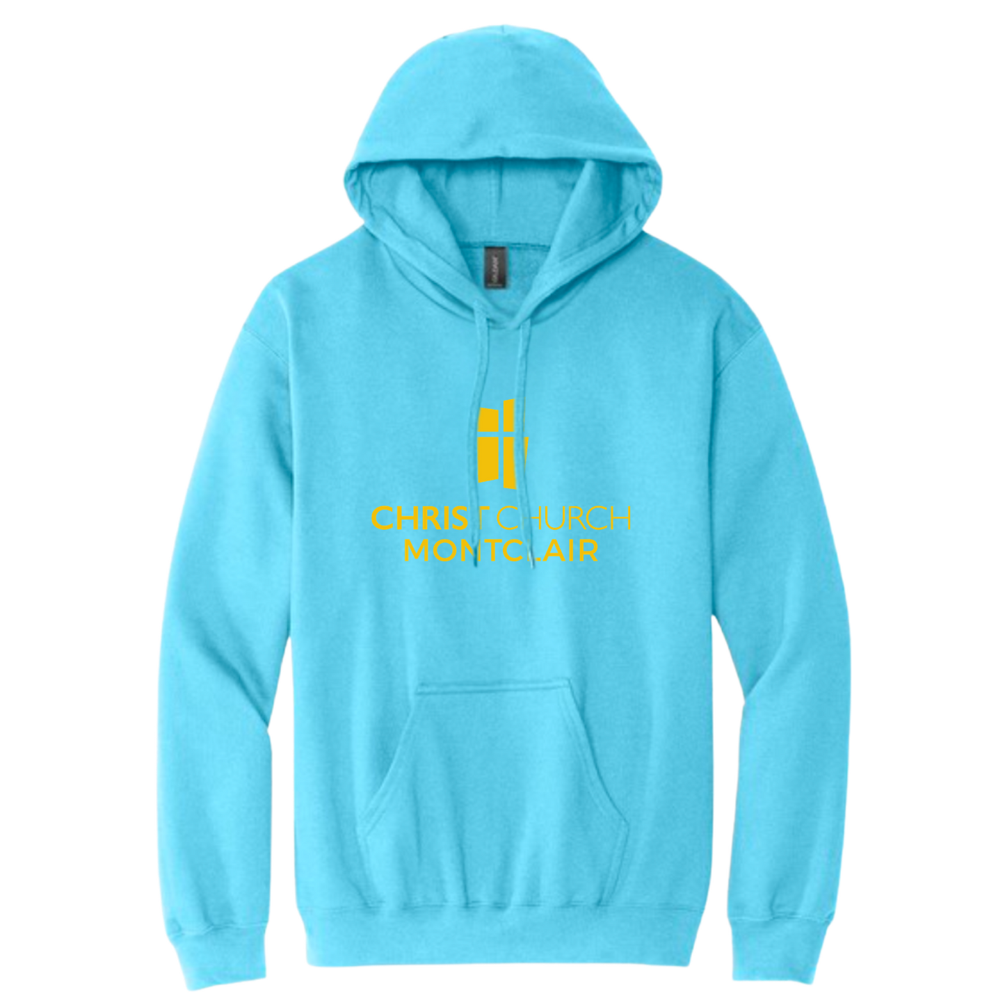 Hooded Sweatshirt - Christ Church Logo Montclair (Sky blue)
