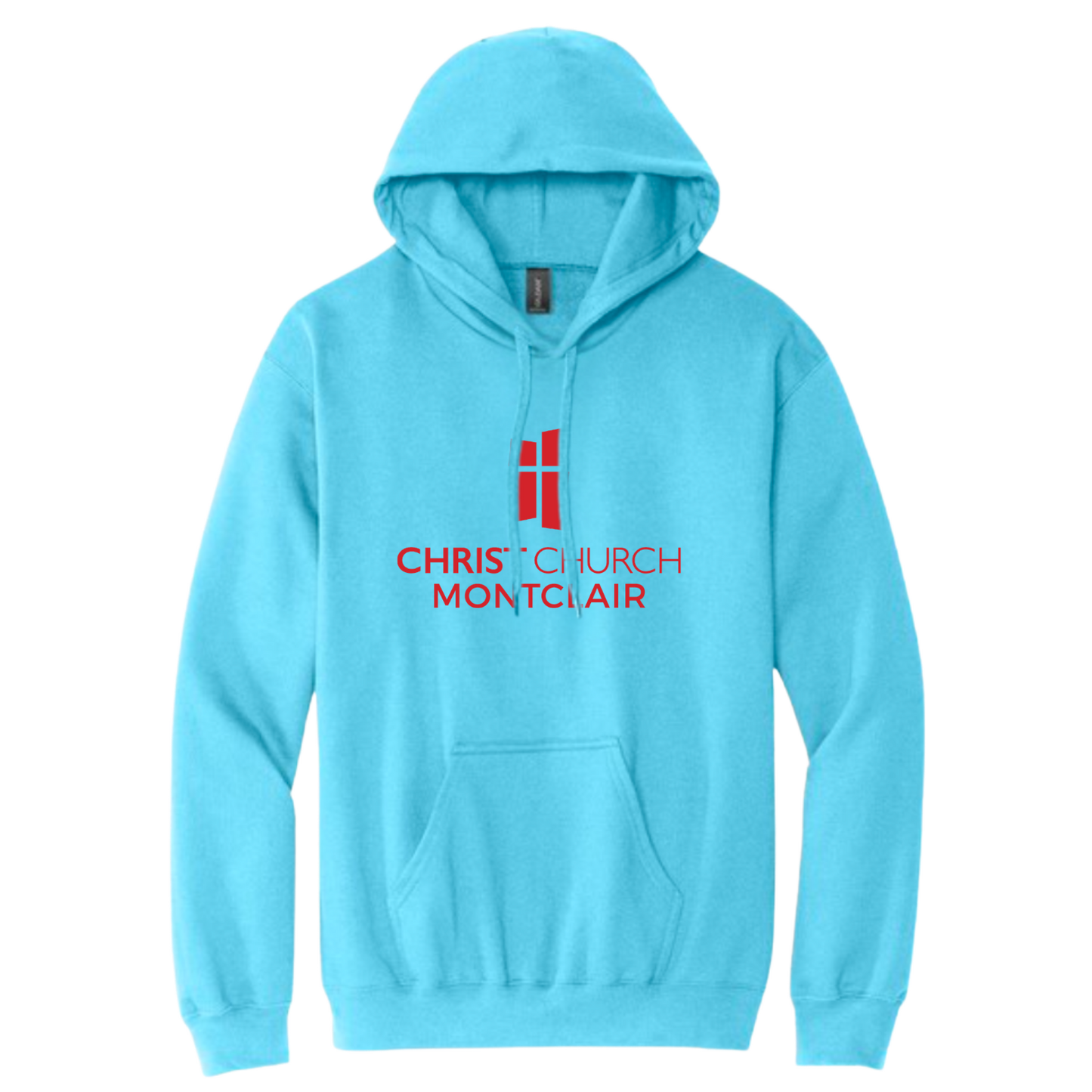 Hooded Sweatshirt - Christ Church Logo Montclair (Sky blue)