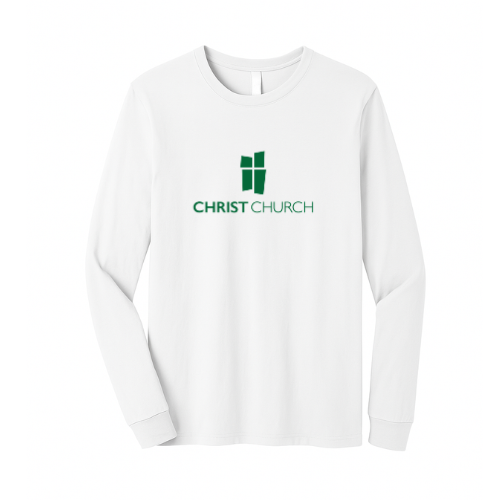 Unisex Jersey Long Sleeve Tee  White- Christ Church