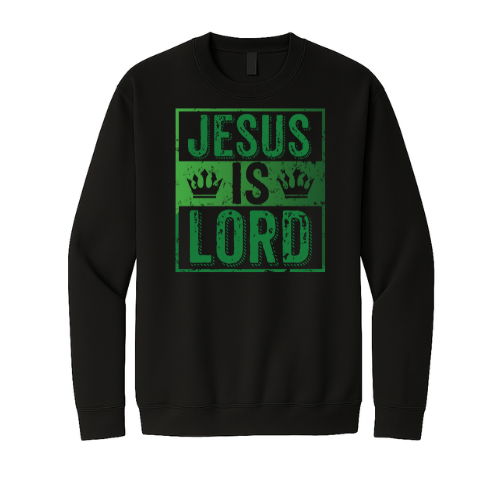 Crewneck Sweatshirt - Jesus is Lord (Black)