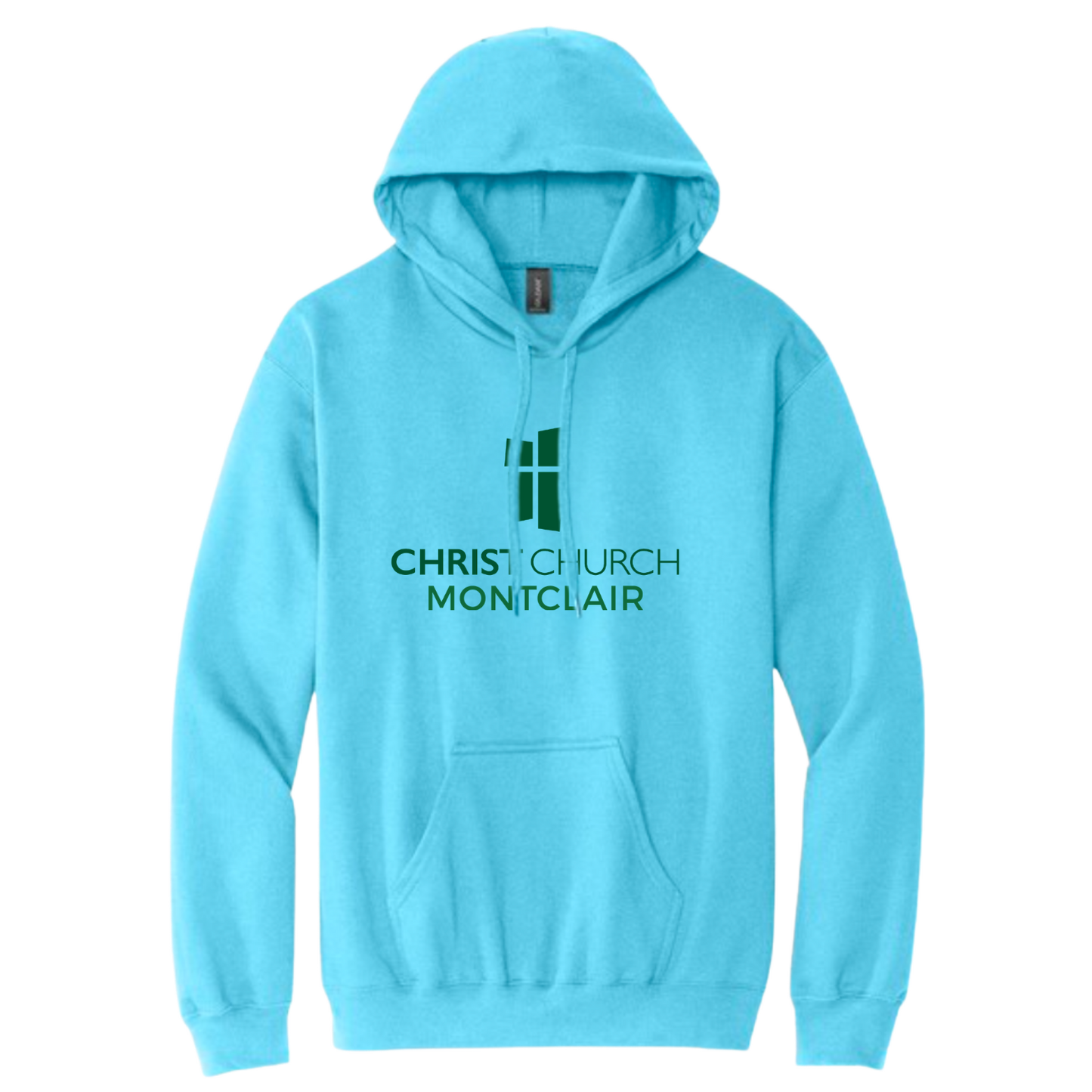 Hooded Sweatshirt - Christ Church Logo Montclair (Sky blue)