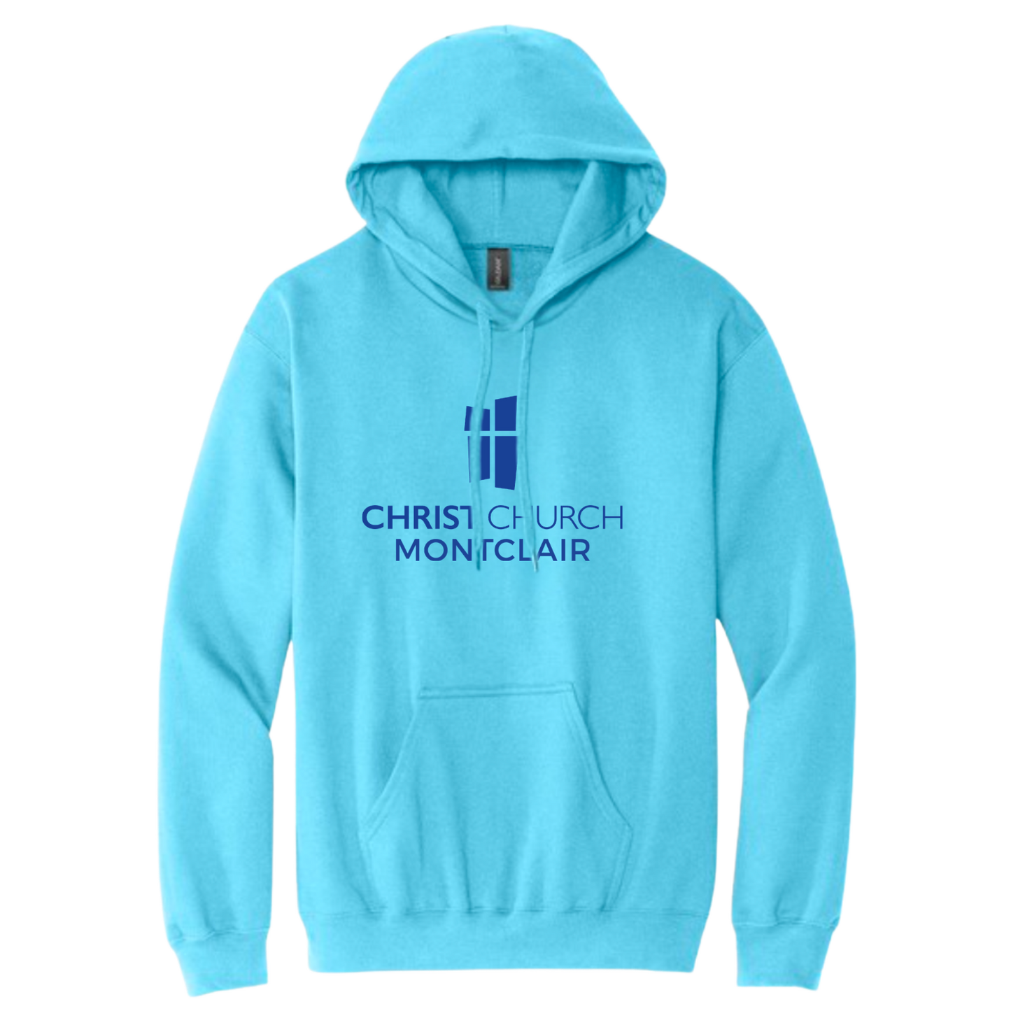 Hooded Sweatshirt - Christ Church Logo Montclair (Sky blue)