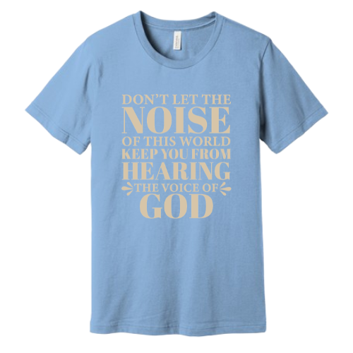 Unisex Jersey Short Sleeve Tee. Voice Of the God (Sky Blue)