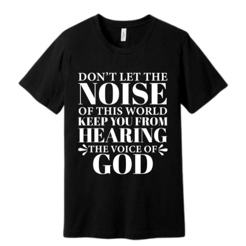 Unisex Jersey Short Sleeve Tee. Voice Of God (Black)