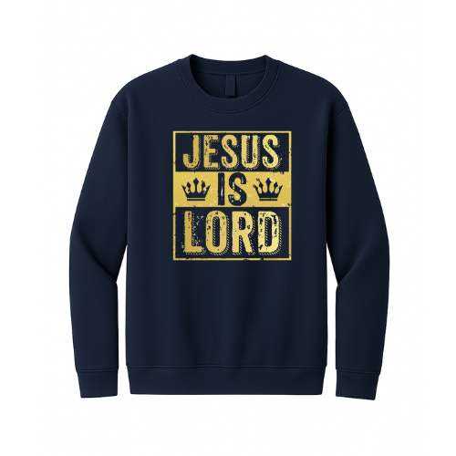 Crewneck Sweatshirt - Jesus is Lord (Navy)