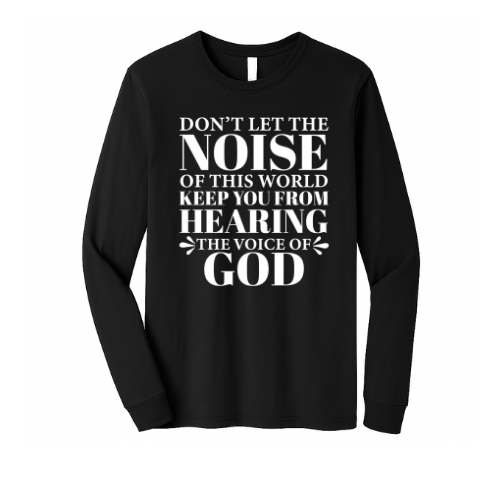 Unisex Jersey Long Sleeve Tee - Voiced Of God (Black)