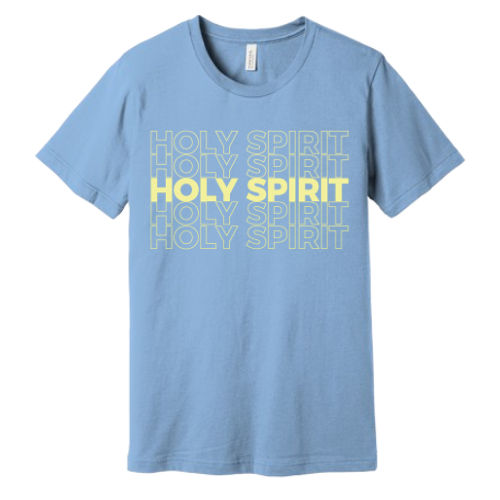Unisex Jersey Short Sleeve Tee. Holy Spirit (Sky Blue)