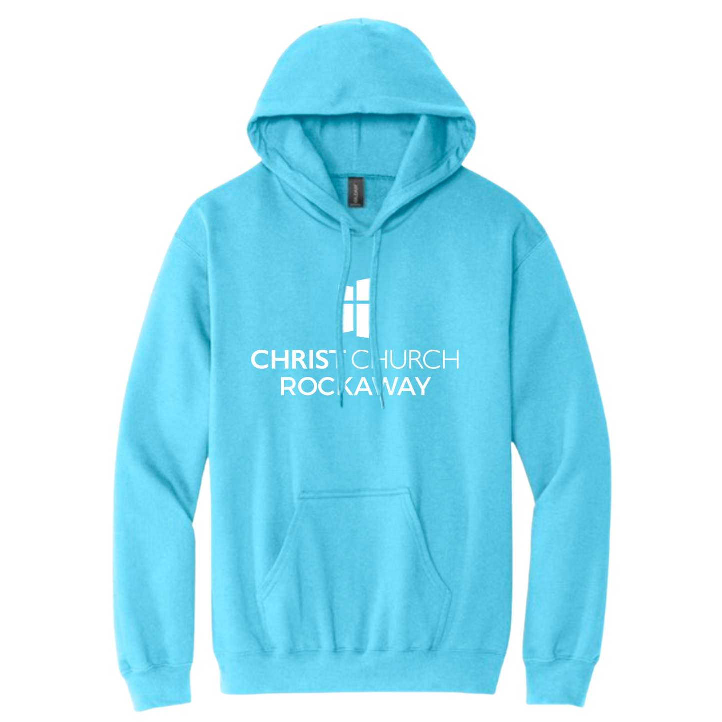 Hooded Sweatshirt - Christ Church Logo Rockaway (Sky blue)