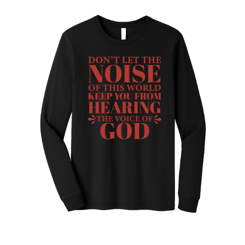 Unisex Jersey Long Sleeve Tee - Voiced Of God (Black)