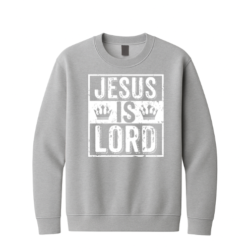 Crewneck Sweatshirt - Jesus is Lord (Grey)