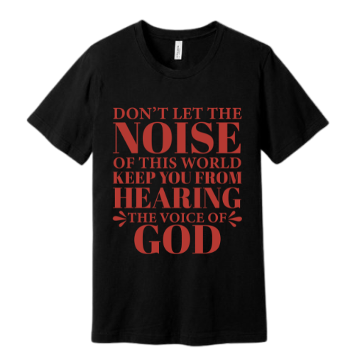 Unisex Jersey Short Sleeve Tee. Voice Of God (Black)