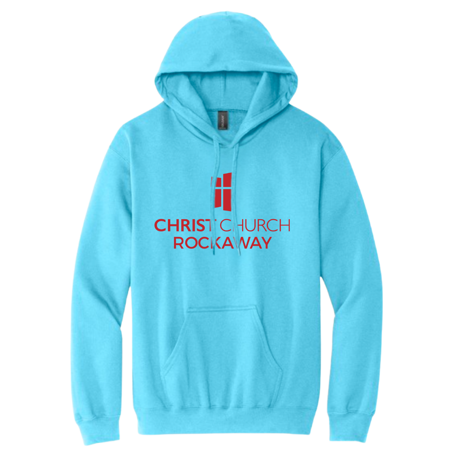 Hooded Sweatshirt - Christ Church Logo Rockaway (Sky blue)