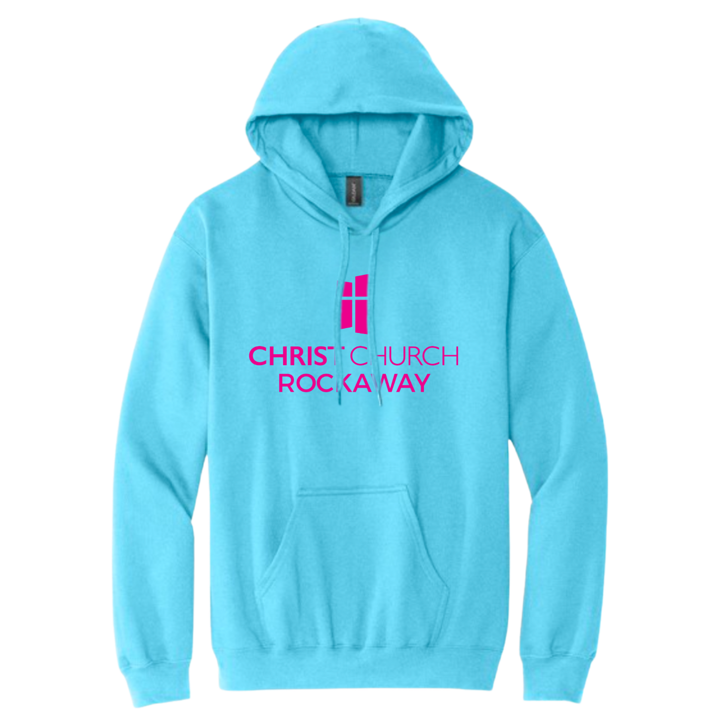 Hooded Sweatshirt - Christ Church Logo Rockaway (Sky blue)