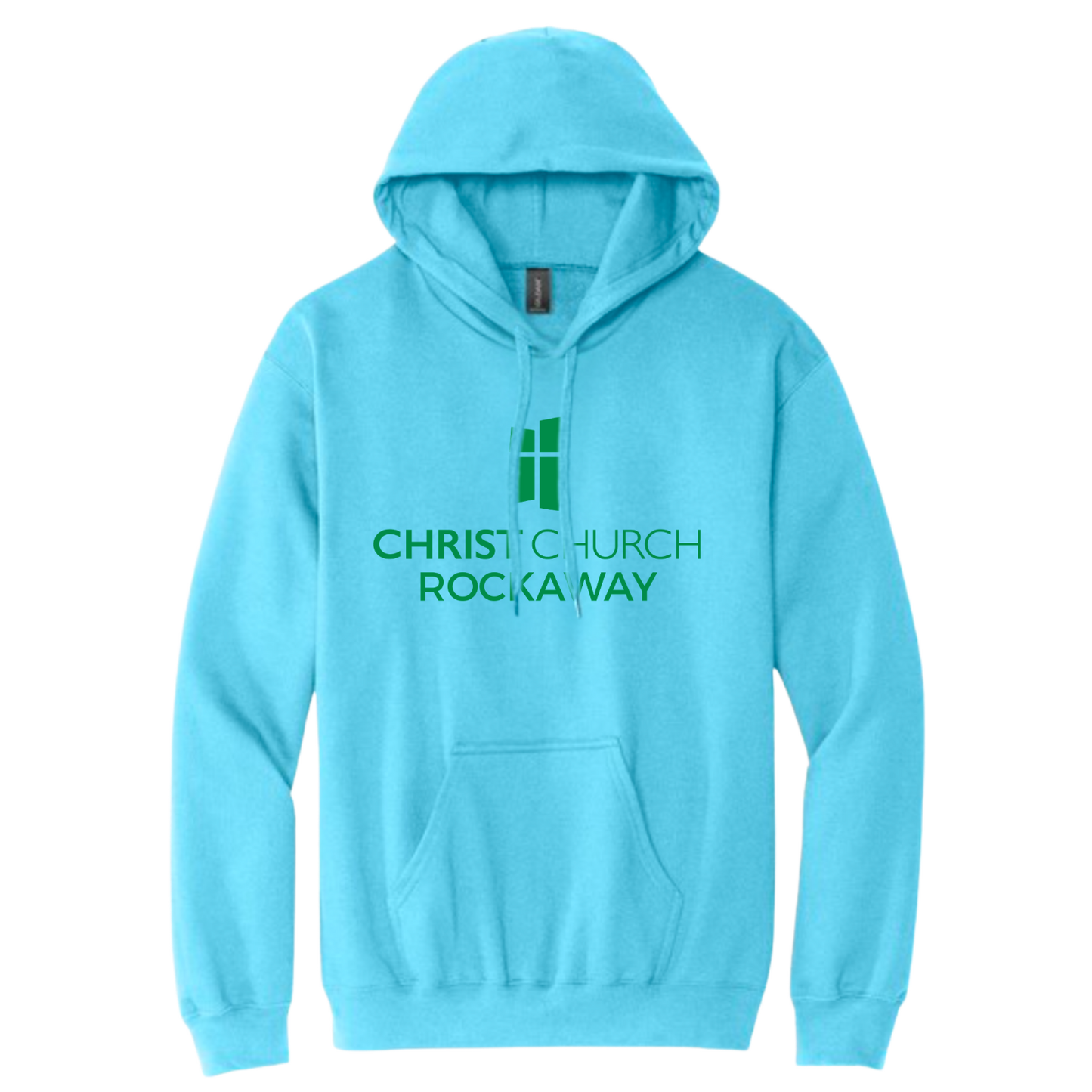 Hooded Sweatshirt - Christ Church Logo Rockaway (Sky blue)