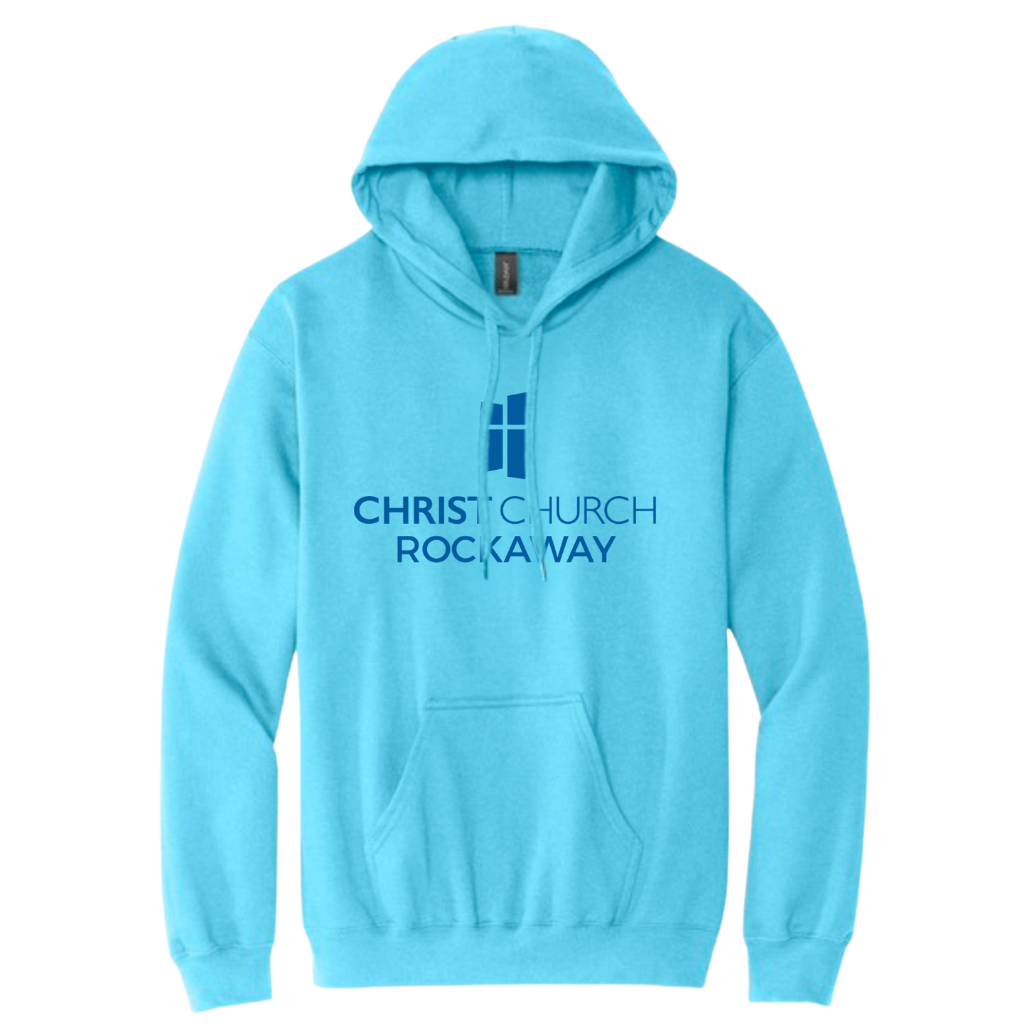 Hooded Sweatshirt - Christ Church Logo Rockaway (Sky blue)