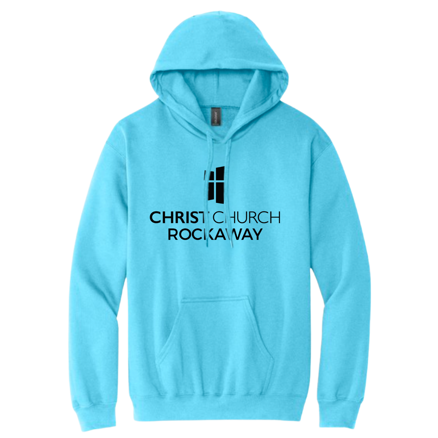 Hooded Sweatshirt - Christ Church Logo Rockaway (Sky blue)