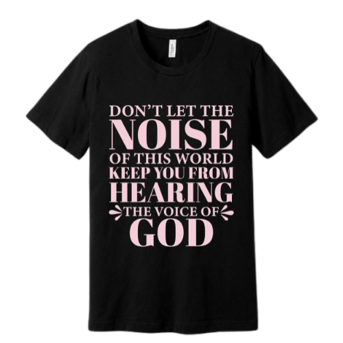 Unisex Jersey Short Sleeve Tee. Voice Of God (Black)