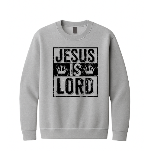 Crewneck Sweatshirt - Jesus is Lord (Grey)