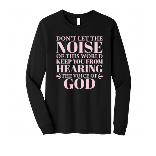 Unisex Jersey Long Sleeve Tee - Voiced Of God (Black)