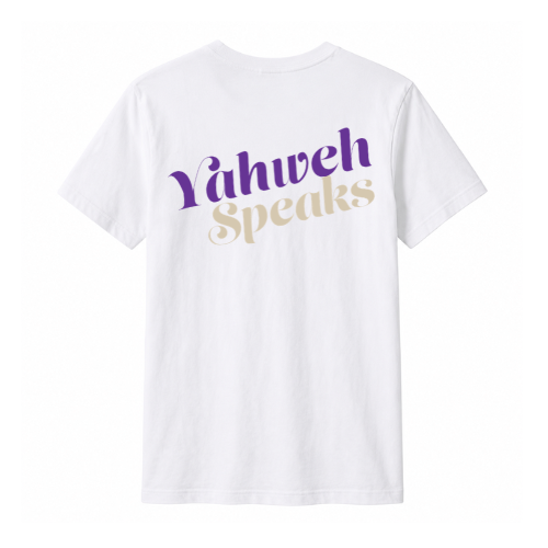 Unisex Jersey Short Sleeve Tee. Yahweh Speaks (White)