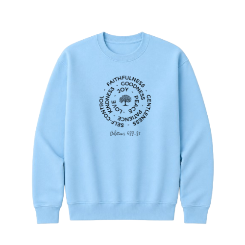 Crewneck Sweatshirt - Fruit of the Spiritt (Sky Blue)