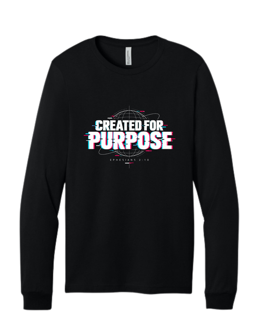 Unisex Jersey Long Sleeve Tee - Created For Purpose (Black)