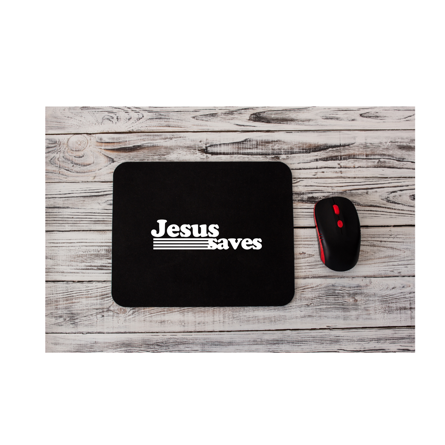 Jesus Saves (lines)- MOUSE PADS